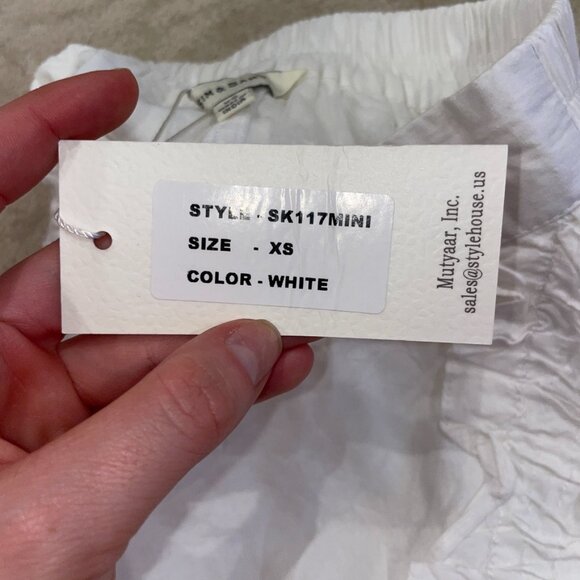 NWT Sim & Sam white ruffle mini skirt size XS - Picture 4 of 7